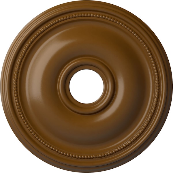 Ekena Millwork Bradford Ceiling Medallion (Canopies up to 4 3/8"), 18 1/8"OD x 3 3/4"ID x 1 1/8"P, Smokey Topaz CM18BRSTF - main
